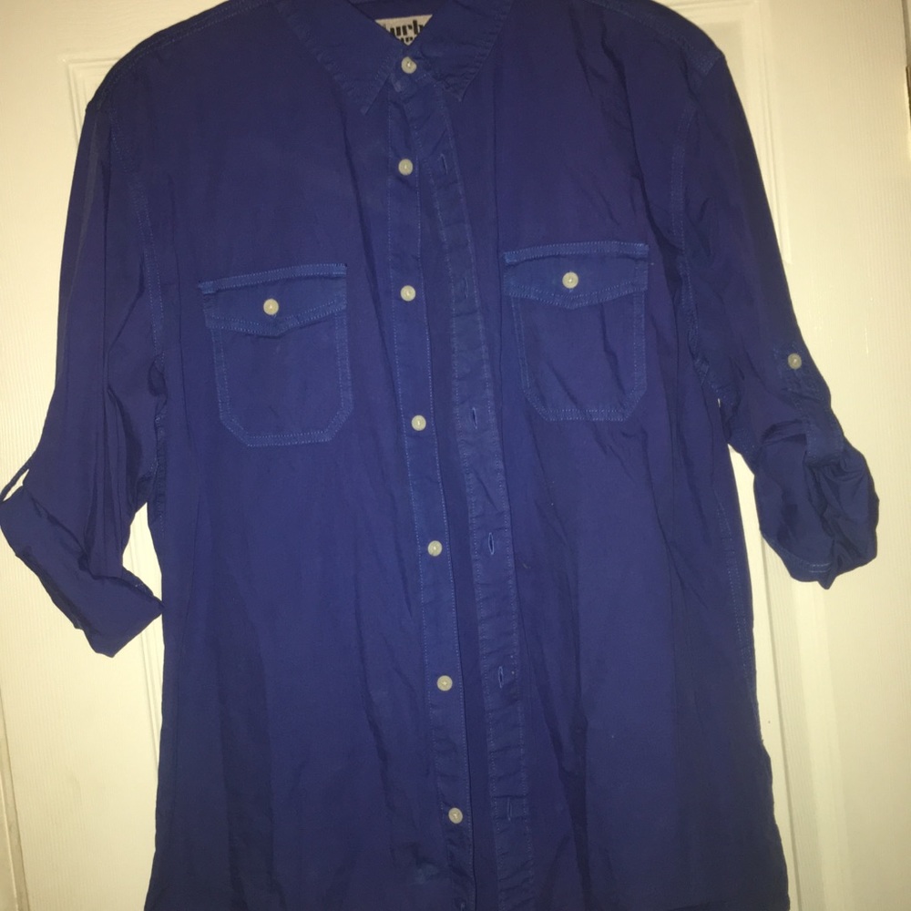 URBAN PIPELINE Blue casual long sleeve button down